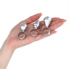 Анальная пробка с кольцом, набор 3 штуки, d=25;23;23 мм - Фото 3