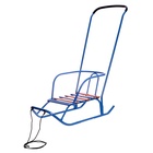 Санки детские «Ветерок 6», с ручкой, цвет голубой - Фото 2