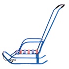 Санки детские «Ветерок 6», с ручкой, цвет голубой - Фото 3