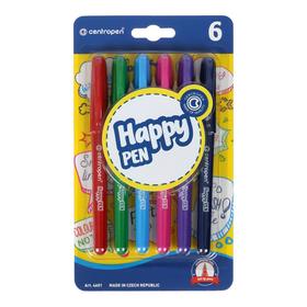 Фломастеры 6 цветов, Centropen 4601/6 HAPPY PEN, 0,7 мм, блистер, европодвес