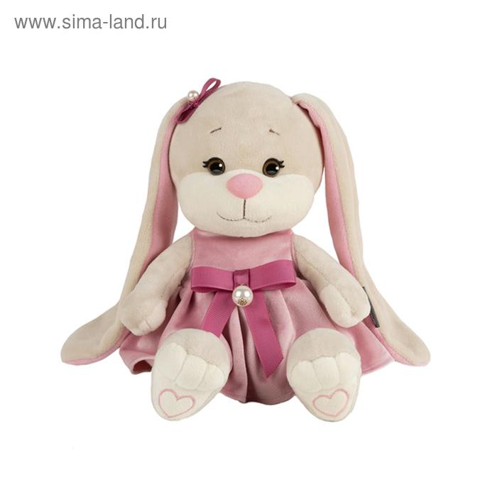 Мягкая игрушка «Зайка Lin» в платьице с розовым поясом, 20 см