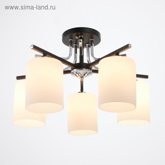 Люстра 6591193/5 E27 40 Вт черный-хром 55×55×20 см BayerLux - Фото 1