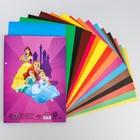 Набор «Принцессы» А4: 8 листов цветного одностороннего мелованного картона, 8 листов цветной двусторонней бумаги - фото 7613031