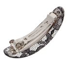 Заколка-автомат для волос роза сетка 8 см овал - Фото 2