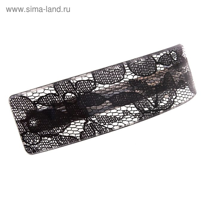 Заколка-автомат для волос роза сетка 8 см прямой - Фото 1