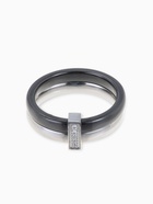 Кольцо керамическое «Дуэт», чёрное в серебре, 18 размер - Фото 2