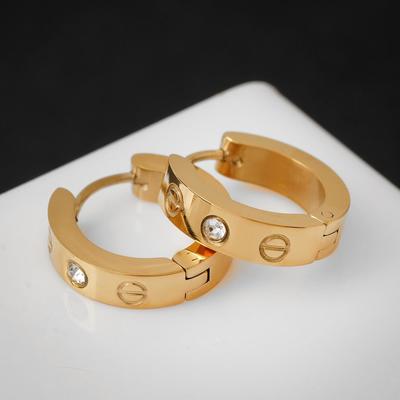 Серьги-кольца «Всплеск» чёткая двойная линия, d=1,8 см, цвет белый в серебре
