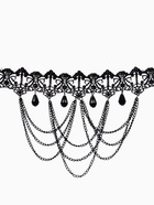 Чокер «Госпожа», ажур и цепочки, чёрный, 30 см  (артикул 5514743)  большой выбор товаров оптом и в розницу по низким ценам с доставкой
