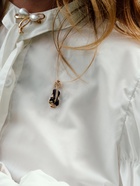 Брошь «Скрипка», цвет чёрно-белый в золоте - Фото 2