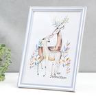 Фоторамка для фото формат А4 «Белая с сиренью», пластик, 32.7×23.7 см - Фото 2