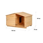 Будка для собаки, 105 × 75 × 64 см, деревянная, с крышей - фото 8578530