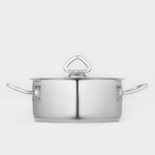 Кастрюля LUXSTAHL, 2 л, d=19 см, h=8 см, капсульное дно, индукция, нержавеющая сталь - Фото 2