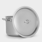 Кастрюля LUXSTANL, 15 л, d=31.5 см, h=21 см, капсульное дно, индукция, нержавеющая сталь - Фото 3