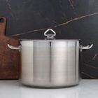 Кастрюля LUXSTANL, 15 л, d=31.5 см, h=21 см, капсульное дно, индукция, нержавеющая сталь - Фото 5