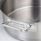 Котёл LUXSTANL, 10 л, d=32 см, h=12 см, с крышкой, капсульное дно, индукция, нержавеющая сталь, хромированная - Фото 3