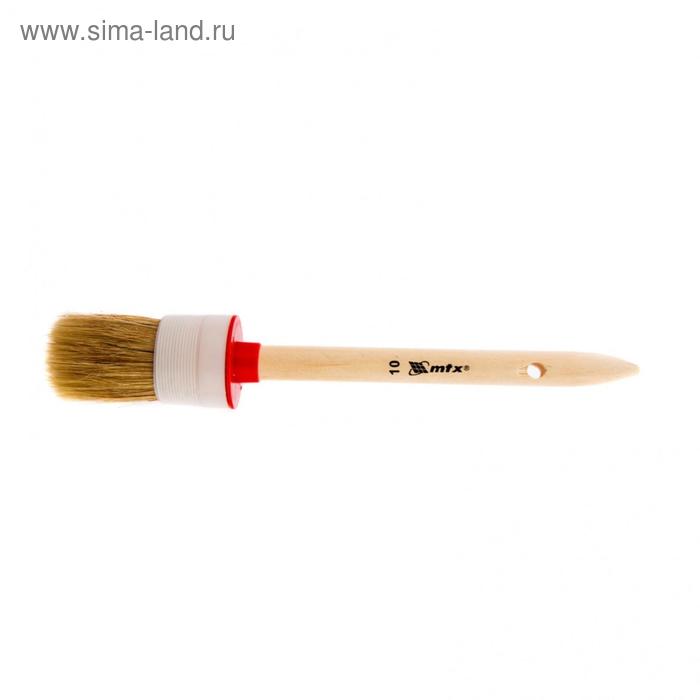 Кисть круглая MTX 82080, натуральная щетина, деревянная ручка, 40 мм - Фото 1