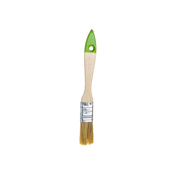 Кисть плоская "Сибртех" 82260, натуральная щетина, деревянная ручка, 20 мм - Фото 1