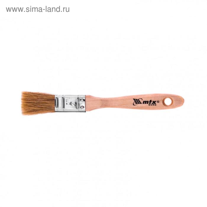 Кисть плоская MTX 83050, "Евро", натуральная щетина, деревянная ручка, 3/4" - Фото 1