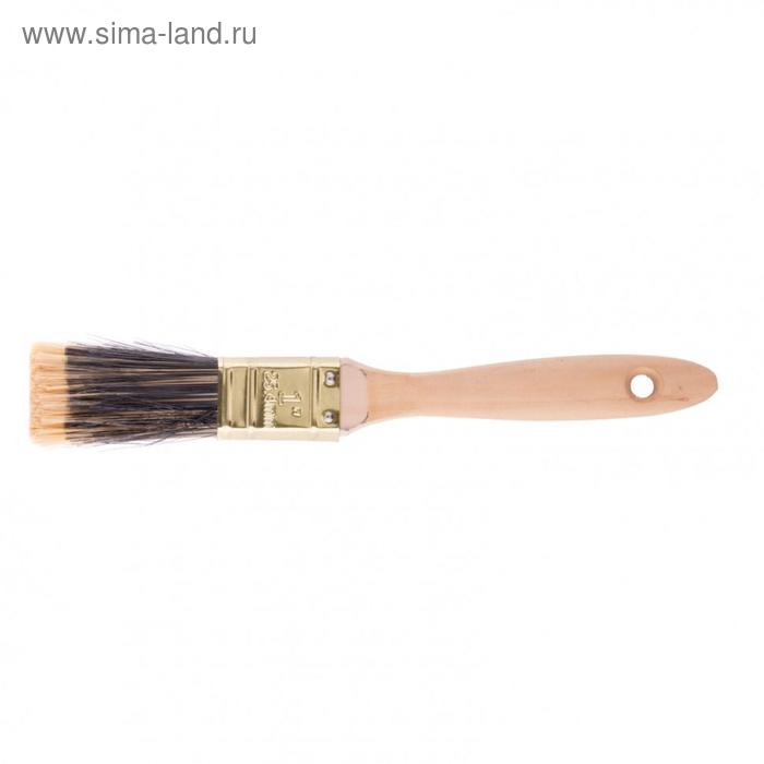 Кисть плоская MTX 83216, Golden, искусственная щетина, деревянная ручка, 1" - Фото 1