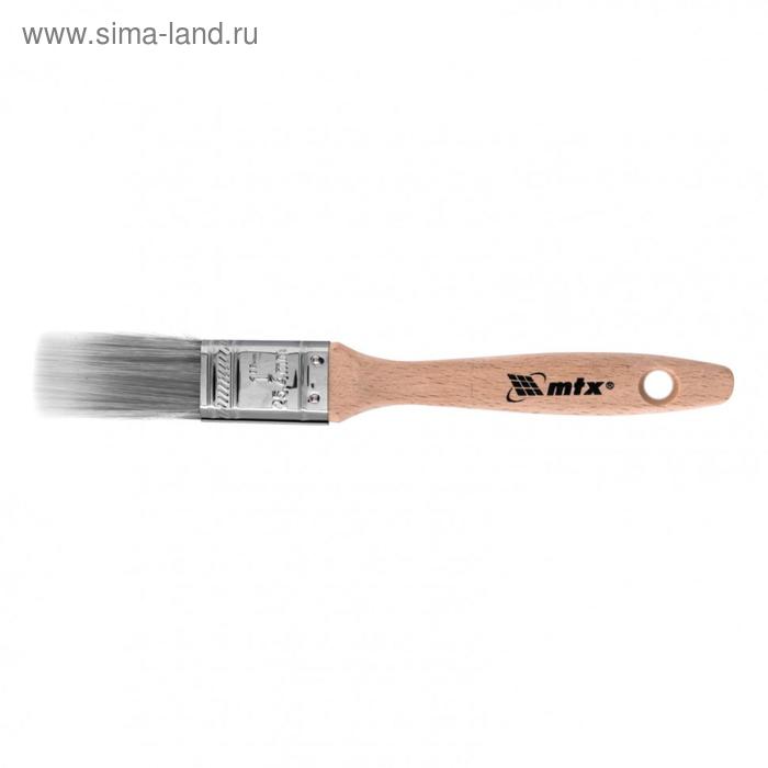 Кисть плоская MTX 83315, Platinum, искусственная щетина, деревянная ручка, 1" - Фото 1
