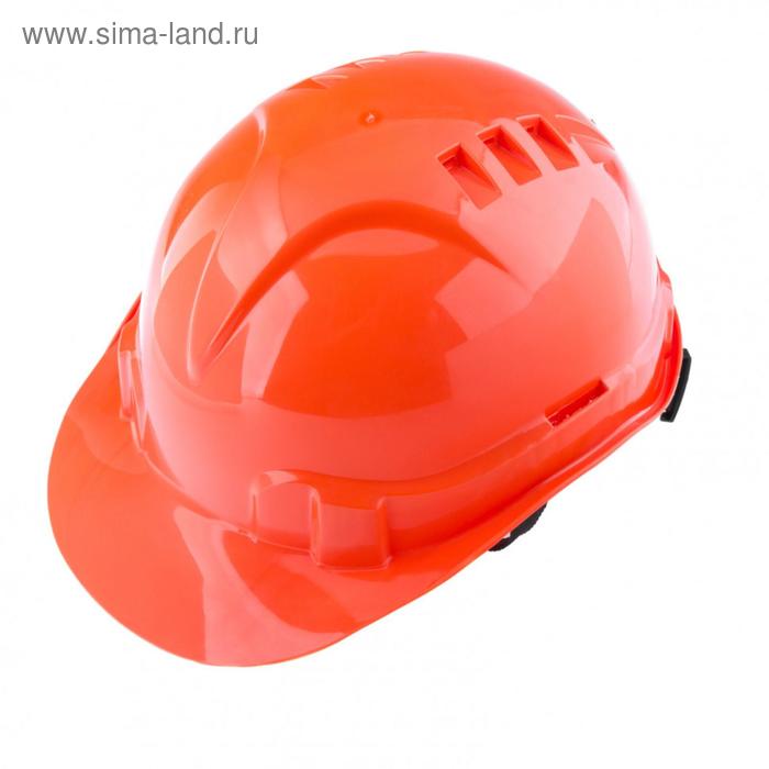 Каска защитная "Сибртех" 89108, с храповым механизмом, оранжевая - Фото 1