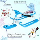 Снегокат «Тимка спорт 4-1 Холодное сердце 2» DISNEY, CF2/1, со спинкой и ремнём безопасности, цвет голубой/белый - Фото 2
