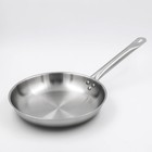 Сковорода из нержавеющей стали, d=28 см, h=5 см, капсульное дно, индукция - Фото 1