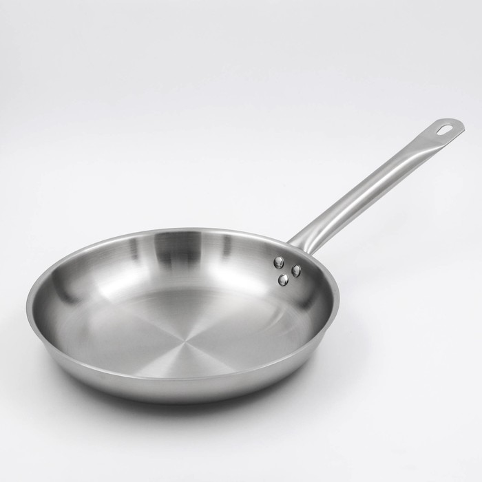 Сковорода из нержавеющей стали, d=28 см, h=5 см, капсульное дно, индукция - Фото 1