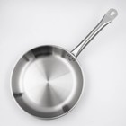 Сковорода из нержавеющей стали, d=28 см, h=5 см, капсульное дно, индукция - Фото 2