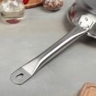 Сковорода, d=22 см, h=5 см, капсульное дно, индукция, нержавеющая сталь - Фото 3