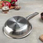 Сковорода, d=22 см, h=5 см, капсульное дно, индукция, нержавеющая сталь - Фото 4