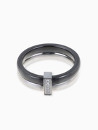 Кольцо керамическое «Дуэт», чёрное в серебре, 16.5 размер - Фото 2