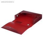 Короб архивный на кнопке А4 Calligrata, 70 мм, 800 мкм, разборный, красный - Фото 4