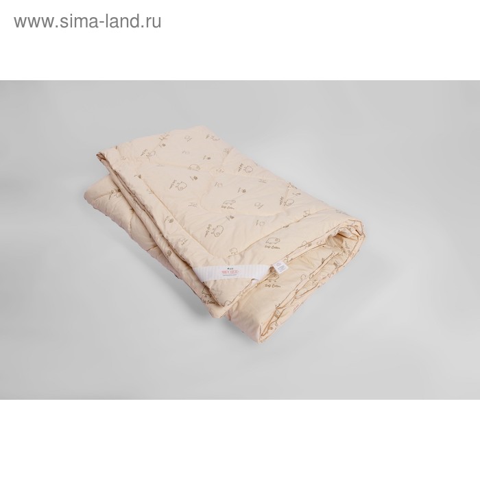 Одеяло Миродель легкое, овечья шерсть, 175*205 ± 5 см, тик, 100 г/м2 - Фото 1