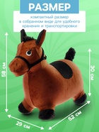 Попрыгун ZABIAKA «Лошадка», 58×29×52 см, текстильная отделка, МИКС - Фото 2