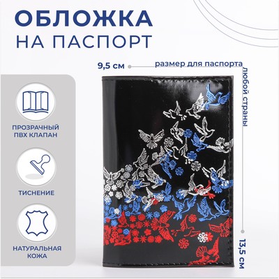 Обложка для паспорта, цвет чёрный
