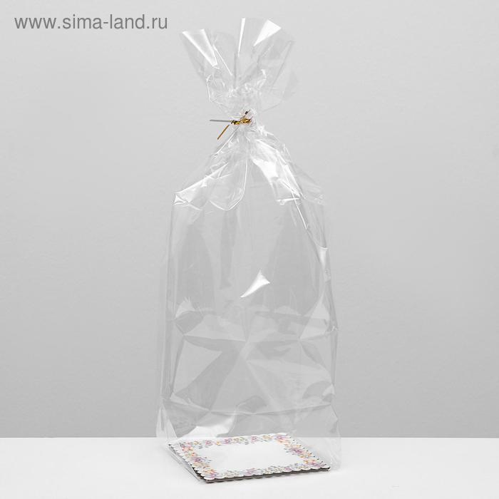 Пакет "Цветы", с жестким дном, № 1,5, 14 х 14 х 45 см - Фото 1