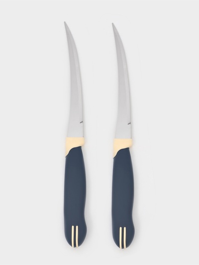 Набор кухонных ножей для помидоров TRAMONTINA Multicolor, 2 шт., лезвие 12.7 см, синий