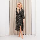 Комплект женский (халат и комбинация) KAFTAN, 48-50, цвет зелёный/чёрный - Фото 1