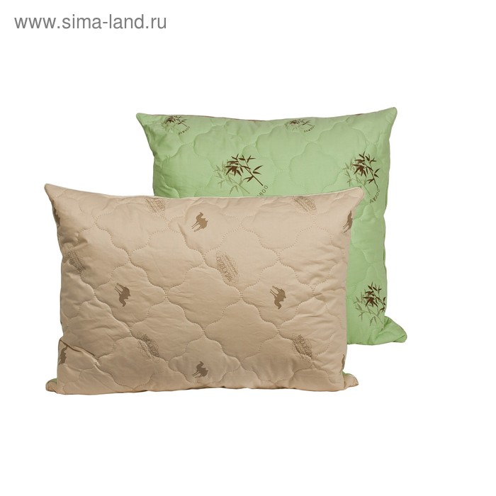 Подушка Миродель Зима-Лето 50*70 см, бамбуковое волокно/верблюжья шерсть, тик - Фото 1