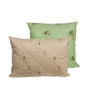 Подушка Миродель Зима-Лето 70*70 см, бамбуковое волокно/верблюжья шерсть, тик - Фото 1