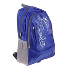 Рюкзак молодёжный "Дракон", 1 отдел, 2 наружных кармана, 2 боковых кармана сетка, цвет синий - Фото 2