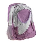 Рюкзак школьный "Лондон", 1 отдел, 2 наружных и 2 боковых кармана, фиолетовый/серый - Фото 2
