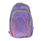 Рюкзак школьный "Отличник", 1 отдел, 2 наружных и 2 боковых кармана, фиолетовый - Фото 1