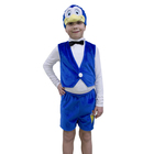 Карнавальный костюм «Пингвинчик», маска-шапочка, жилетка, шорты, рост 122-128 см - фото 8371493