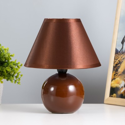 Светильник «Шар кофейный» h=20 см (220 В/60 Вт/Е14) с абажуром RISALUX