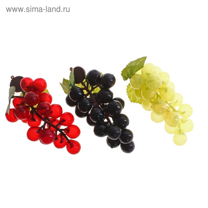 Магнит пластик "Виноград" 22 ягоды 14 см - Фото 1