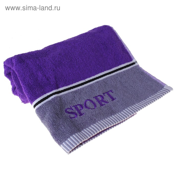 Полотенце махровое Купу-Купу "Спорт", размер 45х90 см, цвет фиолетовый, хлопок 100%, 440 г/м2 - Фото 1