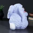 Копилка "Кролик с цветком" большой, голубой, 24см - Фото 3