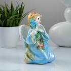 Фигура "Ангел Девочка с цветами" 23х17х17см  голубой - Фото 2